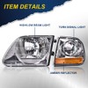 G-PLUS Headlights Assembly, Compatible with 1997 1998 1999 2000-2002 Ford