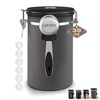 LRYYBTI 38oz Airtight Coffee Canister,Stainless Steel Coffee Bean Storage Container