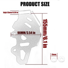 KAIQIVEM Motorcycle Rear Brake Master Cylinder Guard Heel Guard Protection Compatible with CRF300L Rally CRF 300 L CRF 300L 2025 2024 2023 2022 2021 (Black)