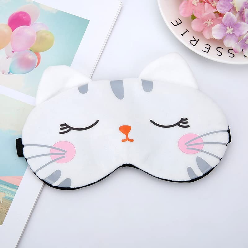 siawadeky Eye Mask, Light Blocking, Set of 5, Cute, Cat