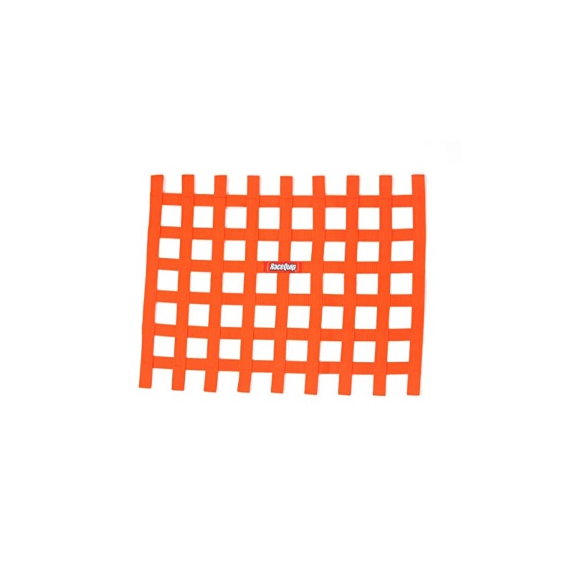 RaceQuip 721045 Orange Ribbon Style Race Car Window Net