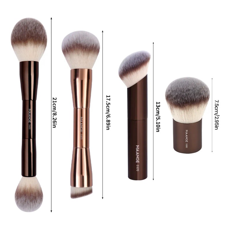 Maange Set De Brochas Maquillaje Profesional Alto Nivel 4pcs Color