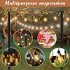 7 Pack String Light Poles,Metal Poles for Hanging Outdoor Light