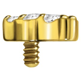 PIERCINGLINE Titanium Screw Attachment with External Thread 0.9 mm Crystal BUMERANG Piercing Attachment Replacement Choice of Colours, Titanium