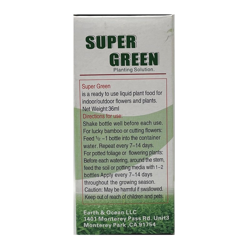 Super Green Lucky Bamboo Fertilizer (40 Bottles/ 4 Case Bulk