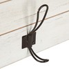 Kate and Laurel Jeran Wood Wall Shelf with 5 Hooks,