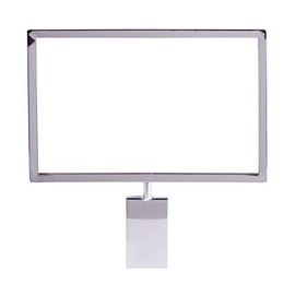 Gridwall Sign Holder, 7" x 11" Card Holder for & Grid Panels, Chrome, 2 Pack