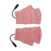 USB Heated Gloves Mitten Men Women Winter Knitted Fingerless Hand