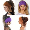 Pack of 6 Headbands for Women Wide Knotted Turban Bandana