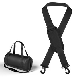 62 Inch Replacement Shoulder Strap with Pad Thick Soft Universal Adjustable Padded Crossbody Bag Strap Belt with Dual D-ring Clasps for Luggage Laptop Messenger Briefcase Handbag Golf Sport Black