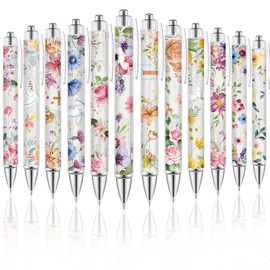 Maritown 12 Pieces Christian Pens for Women Bible Verse Ballpoint Pens Inspirational Quotes Flower Pens Funny Office Pen Christian Gift Retractable Ink Pens for Writing (Bible, Vintage Flower)