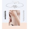 Finrezio 925 Sterling Silver Infinity Heart Bracelet for Women, Adjustable