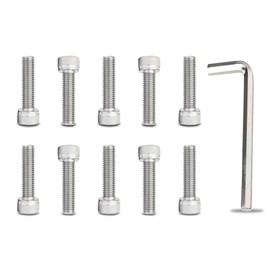 Moto Metal Wheel Center Cap Screws Kit with Part Number MO 479L214 HT 005-019 for Fuel Wheels - 10 Pcs with Spacer Washers & Wrench