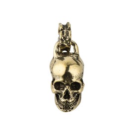 Colgante de calavera de latón hecho a mano con colgante de joyería