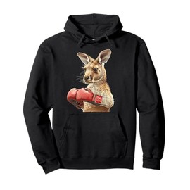Cool Kangaroo Costume with boxing Gloves Pullover Hoodie