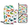 Cute Dino Kawaii Dinosaur Oven Mitts and Pot Holders Set
