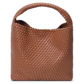 K.EYRE Woven Bag for Women, Vegan Leather Tote Bags Large Hobo Purses for Women Handmade Shoulder Bag with Adjustable Strap