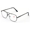 V.W.E. Large Clear Metal Tear Drop Reading Glasses - Big