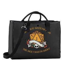 TSOTMO Game Gift for Women The Dice Giveth and The Dice Taketh Away DM Tote Bag Dice Shoulder Bag (TAKETH AWAY Tote)