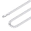 Suplight Sterling Silver Chain Mens Cuban Link Solid 5mm Chains