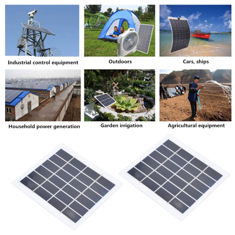 2 Pcs Portable Solar Panel 2W 6V Mini Solar Cells
