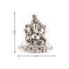 Lavanaya Silver Aluminium Lord Ganesha Idol, 9 X9 X9 cm,