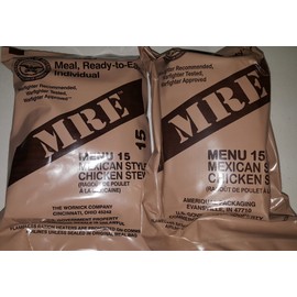 SOPACKO MREs (Meals Ready-to-Eat) Genuine U.S. Military Surplus Assorted Flavor (2-Pack) MRE