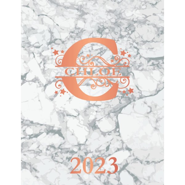Chloe 2023: Personalized Name Weekly Planner Diary 2023. Monogram Letter