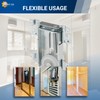 Easy Fix Hardware Steel-Framed Mirror Bottom Closet Door Roller Assembly