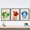 Nacnic Set of 3 Mafalda Prints for Framing, Watercolour Style.
