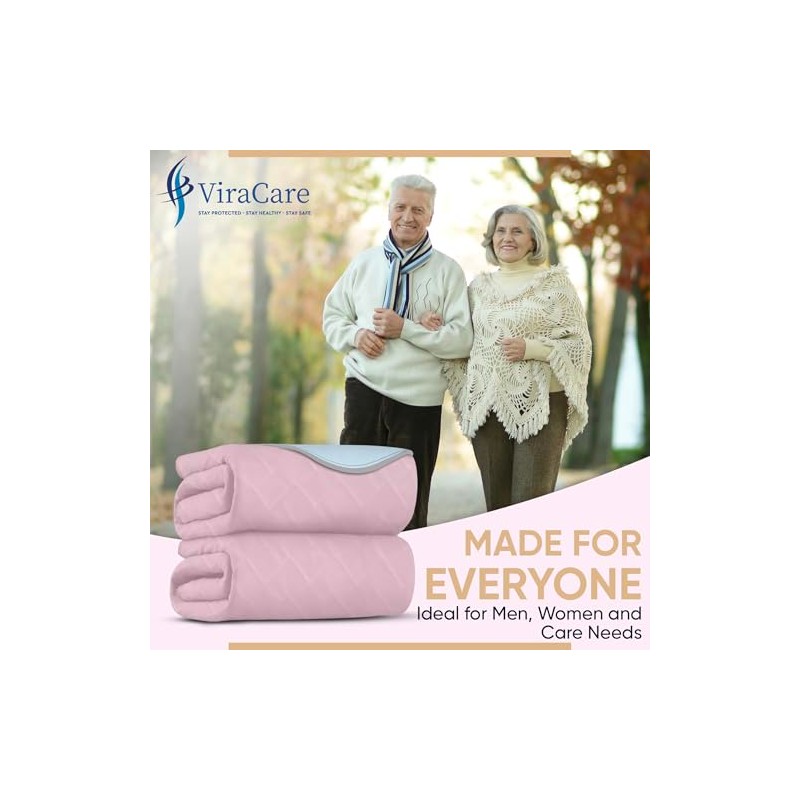 2 x Washable Incontinence Bed Pads Pink | 85 x
