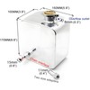 RYANSTAR Universal 2.5L Water Coolant Expansion Overflow Water Tank Reservoir
