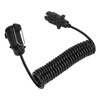 7 Pin Trailer Plug With 98.4in Spring Extension Cable 12V