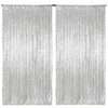 Poise3EHome Silver Sequin Backdrop Curtain, 2 PCS 5FT x 10FT