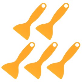 TEHAUX 25pcs Plastic Scraper, Portable Yellow Plastic Putty, Car Film Tool Non-scratch Window Tint Scraper for Vinyl Wraps