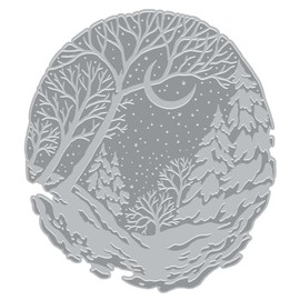 Hero Arts HP111 Winter Forest Letterpress and Foil Plate