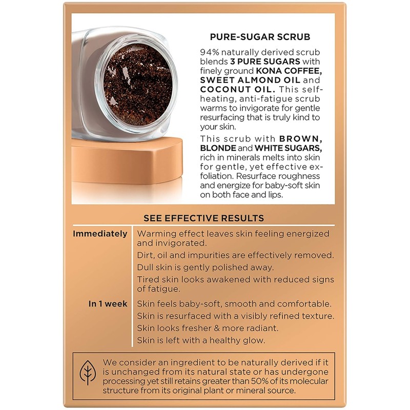 L'Oreal Paris Skincare Pure Sugar Face Scrub with Kona Coffee