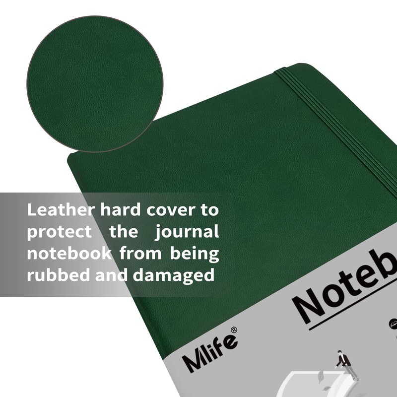 Mlife A5 Journal Notebook 192 Pages Hard Cover with Elastic
