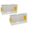 Éabcon Plasterboard Dry Wall Back Box, 47mm Deep, 2 Gang,