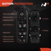 A-Premium 14+6 Pins Master Power Window Switch Compatible with 2017
