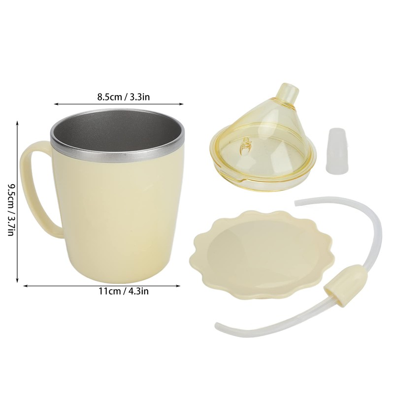 Nunafey Adult Leakproof Cups, Convalescent Feeding Cups 350ml Lightweight for