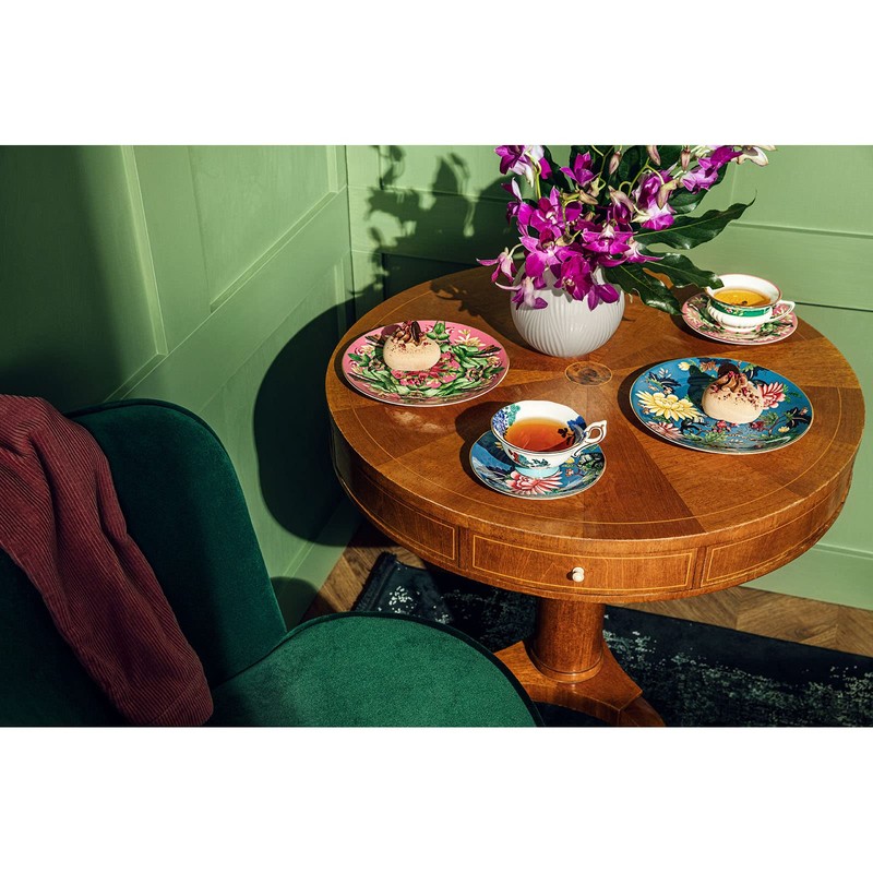 【正規輸入品】ウェッジウッド(Wedgwood) ワンダーラスト ピンクロータス ティーカップ&ソーサー 200ml 結婚祝い プレゼント 1057266