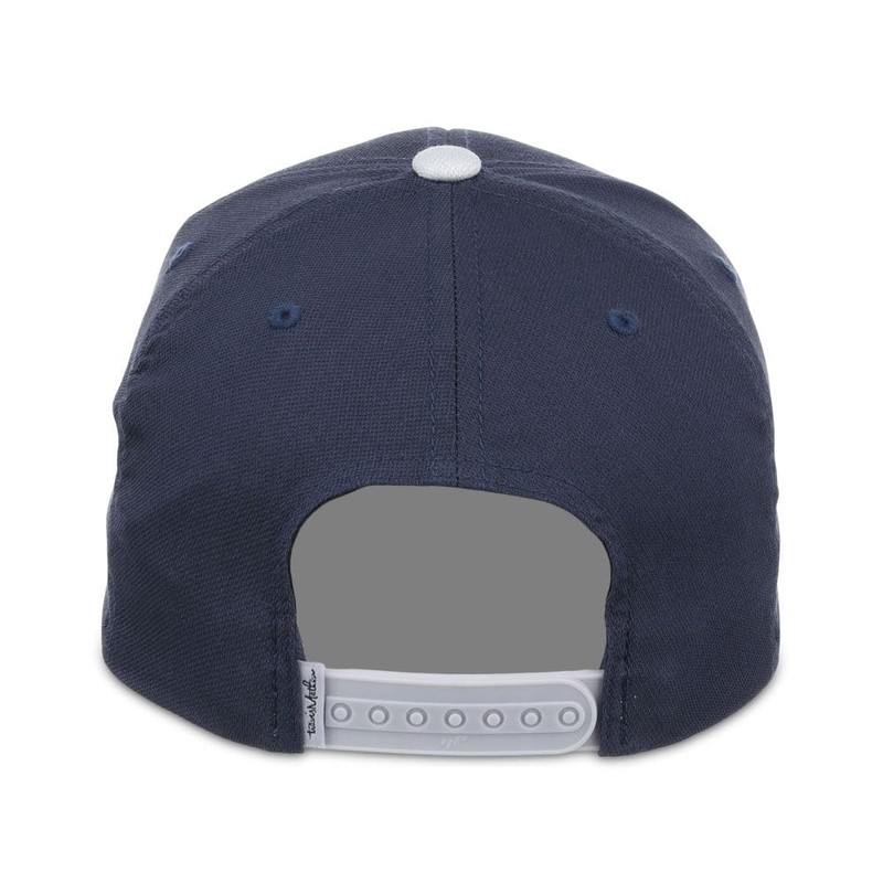 TravisMathew Skipper - Gorra ajustable, Azul marino/Gris, Talla única
