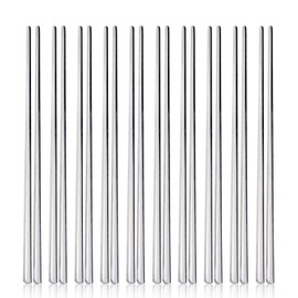 10 Pairs Stainless Steel Chopsticks, YFWOOD Reusable Metal Chopsticks, Korean Chopsticks, Non-Slip Dishwasher Safe Chopsticks