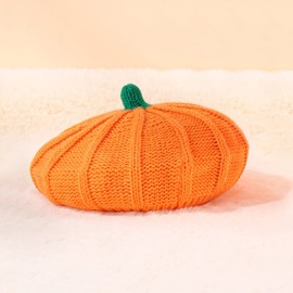 SAVE-Z Pumpkin Hat, Parent-child Set, Matching Couples, Beret, Halloween, Pumpkin, Knit Hat, Set of 2, Halloween Narikiri, Cosplay Costume (Set of 2 Adults)