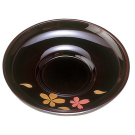中西 Crafts 溜 kurodaruma 茶托 Cherry Set of 5 4460012 