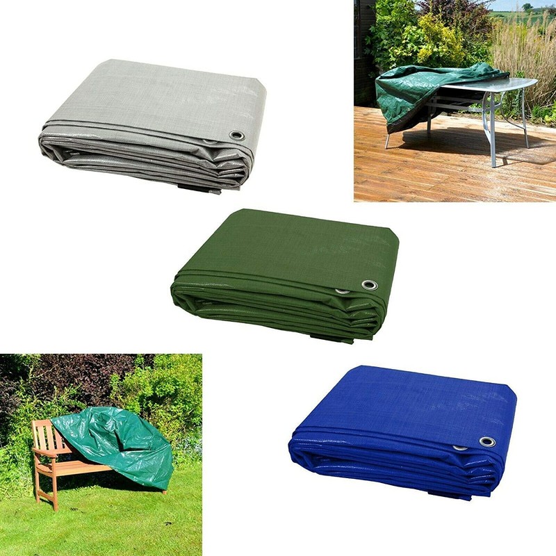 3 x 5 m Blue Tarpaulin Cover, Waterproof, Weatherproof, Frost-Resistant,