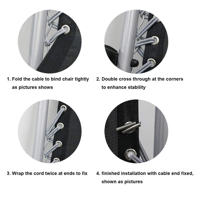 MansWill 4 Pcs Replacement Cord for Zero Gravity Chair, Universal