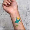 4 x 'Three Swimming Fish' Temporary Tattoos - Water Resistant,