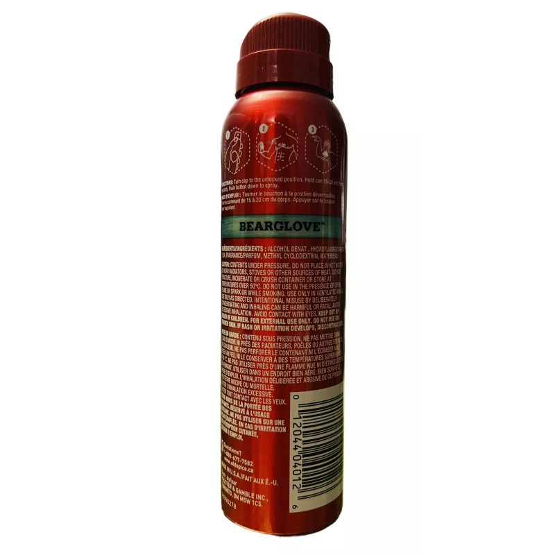 Old Spice Wild Collection Refresh BEARGLOVE Body Spray 3.75 oz